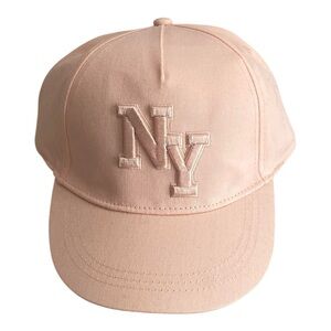 H&M Embroidered NY (New York) Light Pink Cotton Cap Hat Kids Size 8-12Y